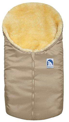 Eisbärchen 963 GR Kleiner Lammfellfußsack in grau