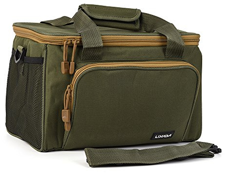Lixada Bolsa de Hombro Portátil Multifuncional de Hombro Bolsa de Manga de Pesca Caso de Pesca, Ejército Verde, Moderno, Ejército Verde