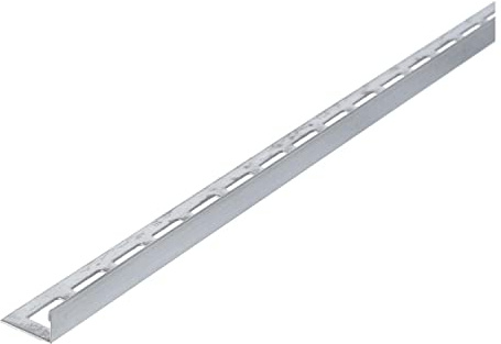 Fliesenschiene, Fliesenprofil, Winkelprofil, Edelstahl (V2A) gebürstet, Länge 2,50 m 12,5 mm Höhe 1 Stück