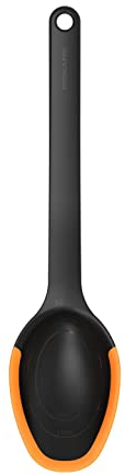 Fiskars Kochlöffel, Länge: 29 cm, Kunststoff/Silikon, Functional Form, Schwarz/Orange, 1027299