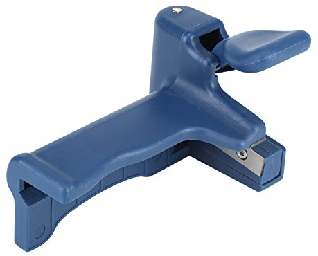 Garosa Coupe-Bordure Manuel en Plastique Bleu, Outil de Menuiserie, 140 x 85mm, Épaisseur Maximum 0,5mm, pour Bandes et Placages