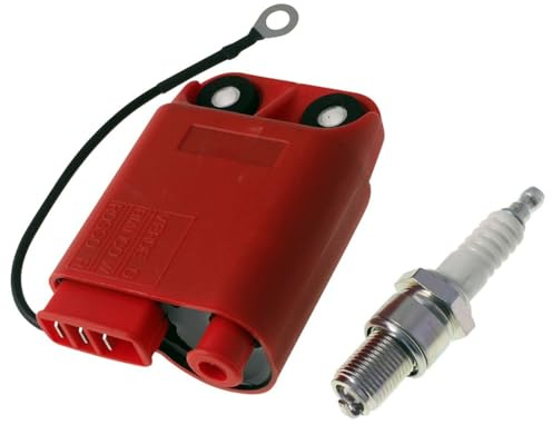 2EXTREME CDI Zündspule + Zündkerze B9ES kompatibel mit Piaggio NRG MC2 | B9ES Kurzgewinde; kompatibel mit Piaggio NRG MC3, Sfera NSL, Sfera RST, Sfera TEC, ZIP SSL 50; Vergleichsnr. 2921945, 292194