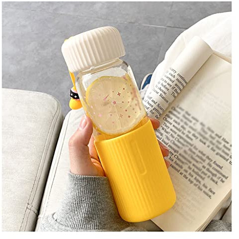 WWAGO Sportflasche Trinkflasche 350 ml Glas Wasserflasche tragbares Trinkflasche Reise Getränkewagen Sport Flaschen Nette Wasserflaschen Wasserflasche Trinkflaschen Wasserflaschen (Color : C)