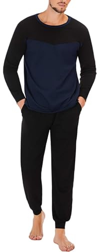 Marvmys Men's Pyjamas Sets Men's Lounge Pants Men's Loungewear Set | Adjustable Drawstrings And Pocket Breathable & Comfortable Pajamas For Man Nightwear Loungewear
