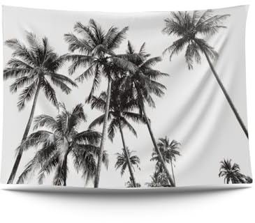 Ulticool – Strand Natur Retro Vintage Palme Art - Wandteppich Poster - 200x150 cm - Gartenposter - Wandteppich groß – Dekoration Zubehörteil für Garten und Wohnzimmer