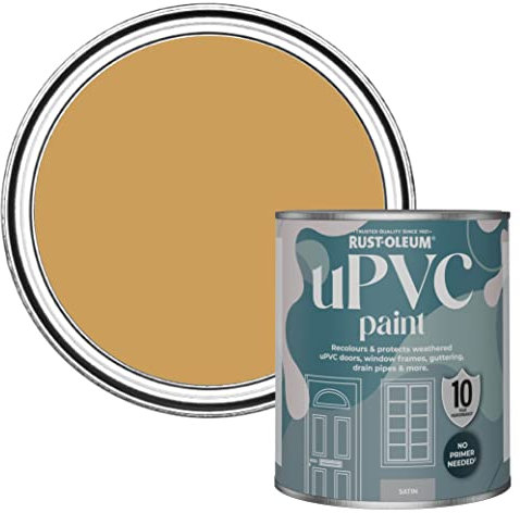 Rust-Oleum Yellow uPVC Door and Window Paint In Satin Finish - Dijon 750ml