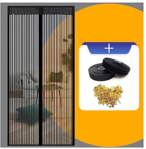 VVLXRIC Insektenschutz Balkontür Magnetisch Mit Magnet Kein Bohren Erforderlich Terrassentür Insektenschutzvorhang Innovationsprofi Balkon Fliegengitter Tür Wohnzimmer Balkontür,90×220cm