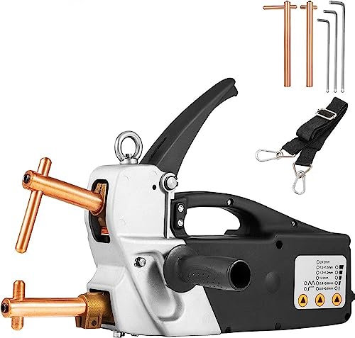 Saldatrice a punti elettrica Saldatrice a punti a doppio lato Pistola a punta for saldatura portatile portatile 2.0 + 2.0mm Strumento di riparazione lamiera for saldatura a punti di acciaio dolce