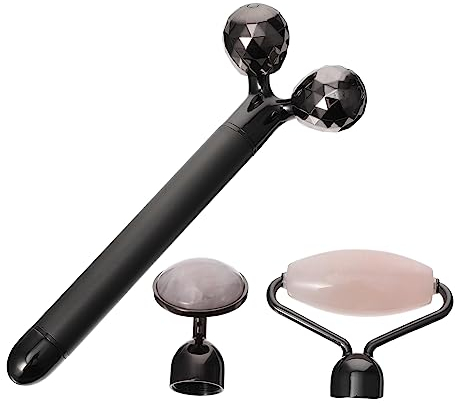 FRCOLOR Jade Gesichtsroller Mit Elektrischem Massager Für Gesichtmassage Schwellung Reduzieren Hautpflege Werkzeug Für Reisen Und Tägliche Anwendung
