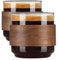 ParaCity Espresso Cups Set of 2 with Wooden Ring, High Borosilicate Espresso Shot Glass, Clear Small Expresso Shots Cup, Espresso Accessories (Small)