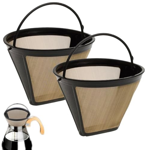 Filtro per caffè,2PCS Filtri Rete Caffè Filtro Riutilizzabile Filtro Fine a Rete 100 Mesh con Maniglia per la Filtrazione di Caffè e tè