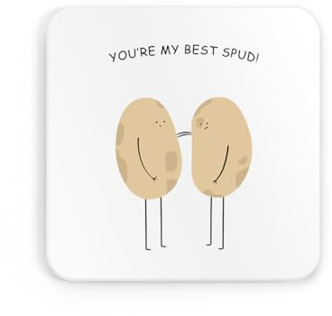 You're my best spud, potato, coaster, funny, fun, cute, drinks mats, drinks coasters, tea, coffee, household accessories, kitchen accessories