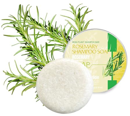Vawolecy Rosemary Natural Solid Shampoo Soap for Hair Growth, Anti-Hair Loss, Volumizing & Strengthening – Vegan, Nourishing Dry & Damaged Hair Care, Handmade Shampoo Bar