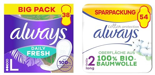Always Ultra Binden Damen Gr. 2, Long mit Flügeln (32 Stück) + Always Ultra Gr. 5, Secure Night Extra mit Flügeln (22 Stück), dünn und saugfähig, geruchsneutralisierend (Kombipaket Tag & Nacht Binden)