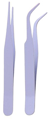 Pinzas de depilar acodadas, 2 piezas pinzas para álbumes de recortes