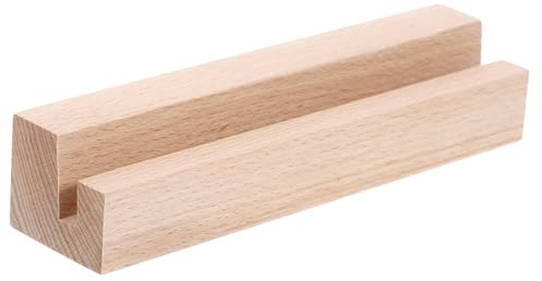 Tofficu Holz Kartenhalter für Tisch, Stabiler Kartenständer aus Echtholz, 6mm Schlitz Fotohalter für Hochzeit, Menükarten, Tischnummern und Büro Deko