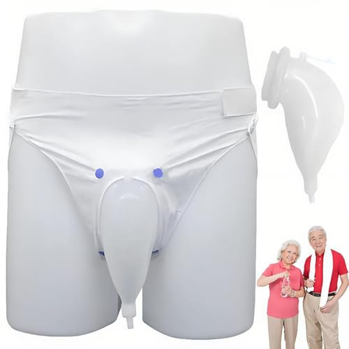 SXTYFBB Bolsa urinaria portátil para Hombre, colector de orina para casa, Camping y Viajes, Sistema de Drenaje urinario de 1000/2000 ml, Dispositivo Ajustable para incontinencia, diseño antifugas.