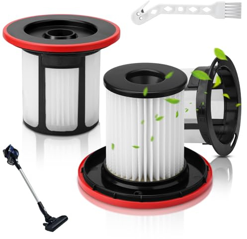 Pack of 2 Filters for Bosch Unlimited 6, Bosch Vacuum Cleaner Filter with Cleaning Brush, Vacuum Cleaner Replacement Parts