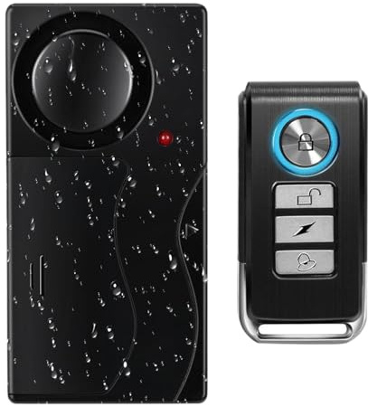 Allarme di vibrazione 'auto: 3x6x1cm Remoto, Sensore di Materiale ABS, Dispositivo antifurto Impermeabile con un forte avviso di 110dB | Sicurezza automobilistica per auto,