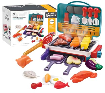 Kinder Sensorik Küchenspielzeug | Farbwechselndes Essen Spiel Grill Set - Rollenspiel Koch Ausrüstung Für Den Außenbereich,Für Kleinkinder Mädchen Und Kinder
