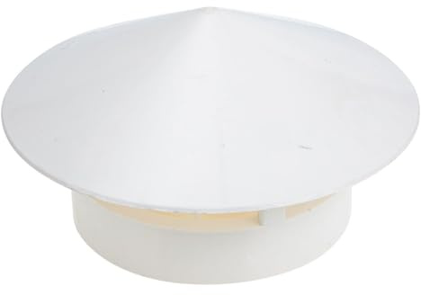TOVINANNA PVC Rainproof Roof Vent Cap, Breathable Vent Cover for Roof Chimney, Universal Fit 110-160mm Funnel Protector for Outdoor Ventilation