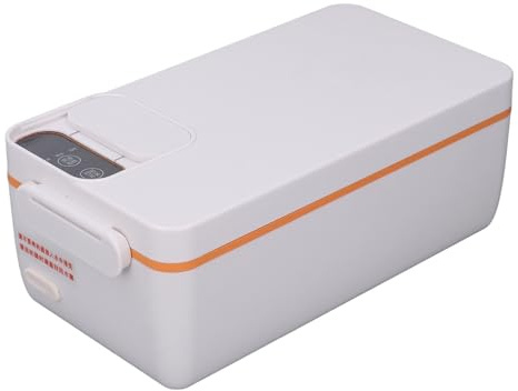 Oreilet Lunch Box Elettrico, Lunch Box Riscaldato Portatile con Contenitori per Alimenti in Acciaio Inossidabile 304 da 1 Litro, Scalda Alimenti a Riscaldamento Rapido per Adulti Auto Camion Ufficio