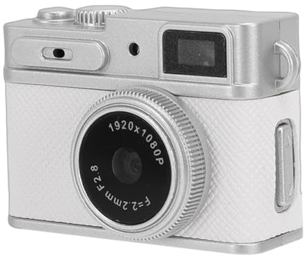 Annadue Appareil Photo Numérique Porte-clés, Caméscope Poche 1080P FHD avec écran de 0,96 Pouces, Carte Mémoire 32 Go, Transfert Données OTG, pour L'enregistrement Quotidien (White)