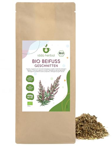 IDDA Herbal Artemisa Orgánica Infusión 400g, Té de Artemisa Hierba Seca y Cortada, Artemisia vulgaris