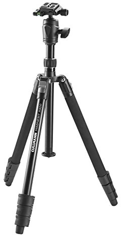 Cullmann MAGNESIT X400 Stativ inkl. Kugelkopf (3 Auszüge, Gewicht: 1,5 kg, Tragfähigkeit: 4 kg, Höhe: 145 cm, Packmaß: 42 cm)