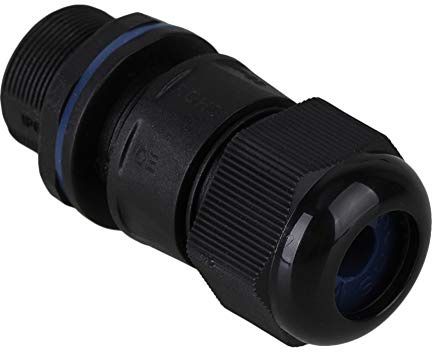 CNBTR Ethernet LAN Black IP68 Friendly M20 Stuffing Locknut Outdoor Plastic RJ45 AP Underwater Cable Gland Connector