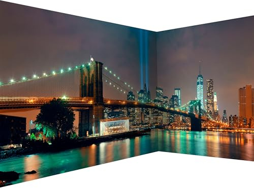 murando - Carta da Parati Adesiva Moderna, D'Angolo, 539x250 cm | Fotomurale Autoadesiva, Pellicola Murales, Decorazione da Muro XXL, Poster Giganti da Parete, New York, Produzione Europea