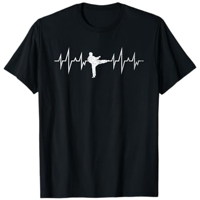 Atleta Regalo Sparring Arti Marziali Battito Cardiaco Karate Maglietta
