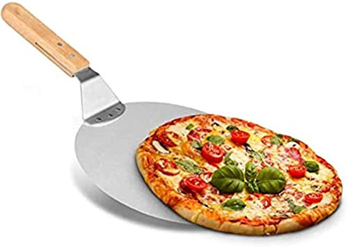 Verve Jelly Stainless Steel Pizza Peel Shovel 12 Inch Round Pizza Peel Paddle Baking Tool
