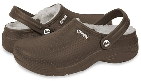 Lakeland Active Men's Fleece-Lined Dockray Clogs - Chestnut Brown - 11 UK