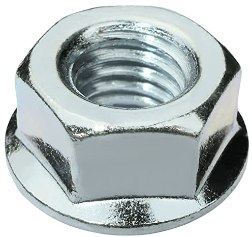AERZETIX C58280 Satz von 25 Sechskantmuttern mit flansch/sperrzahnmutter M8 Ø 16 mm