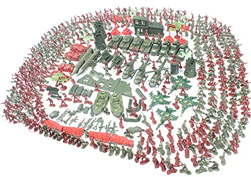 Surakey 519 Stück Armee Soldaten Figuren Set,Soldaten Spielset,Militärsoldat Spielzeug Figuren,Kunststoff Armee Soldaten Figuren Militärspielset mit Soldaten,Flugzeugen,Panzern,Flaggen für Kinder 3+