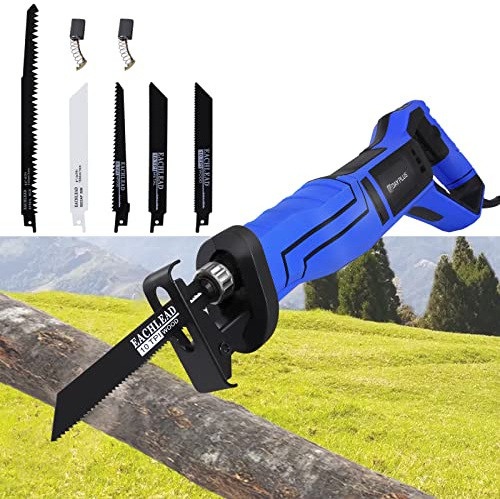 ZanGe Scie alternative puissante 900 W Scie sabre électrique filaire à vitesse variable, scie alternative avec changement de lame sans outil, vitesse variable et bouton de verrouillage