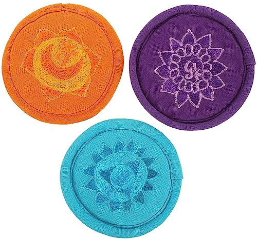 3 Stück Musikschalen-Klangkissen, Heilung, tibetisches Pad, Gebet, runder Stil, buddhistisch, eine Farbmatte, Klangkissen für Percussion, Buddha, religiöse Versorgungen, Instrumenten, Meditation