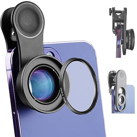 MARTVSEN 120 mm Makro-Objektiv-Set & Stellar Filter, Makro-Objektiv für iPhone 11/12/13/14 Pro Max & die meisten Android-Smartphones, Teleobjektiv-Befestigungszubehör, coole technische Geschenke