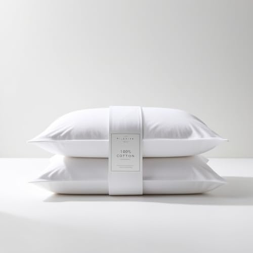 100% Cotton 200 Thread Count Pillow Cases 2 Pack (White)