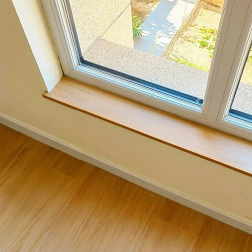 SDFVSDF Fensterbank Holzleisten Fensterbankabdeckung mit Nase, Wohnzimmer Dekorative Fensterbank Abdeckplatte, wasserdichte Küche Erkerfenster Kantenschutzplatte(60x10cm/23.6x3.9in)