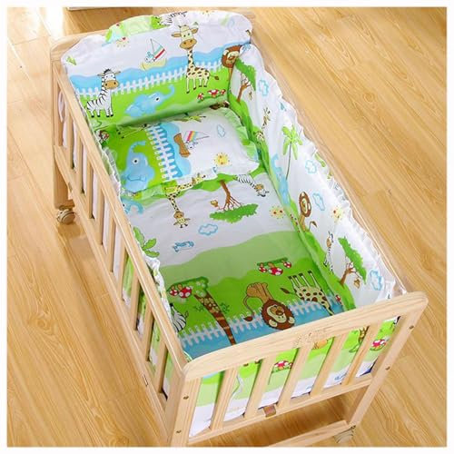 WXJHNYBS Tour De Lit Respirant, 4 Côtés,Respirant Tour De Lit Cabane avec Matelas Et Oreiller,Lavable Contour De Lit pour Lit De Bébé,D-90x50cm