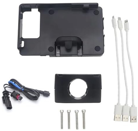 OUVECR GPS Halterung Motorrad Für CRF1000L Für Afrika Für Twin CRF1000L 2016 12mm 16mm 22mm Handy Motorrad Navigation Halterung USB Lade Halter Handyhalterung Motorrad(22mm Lossless Cable)