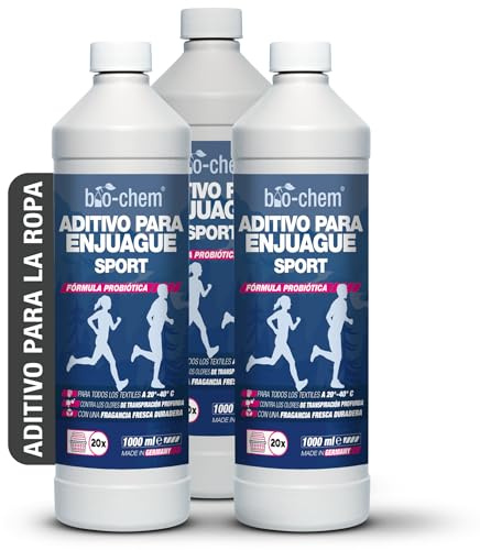 bio-chem Additif pour lessive spécial sport 3L | Anti-odeurs vêtements de sport - Adoucissant linge vetements outdoor, salle de fitness, activités extérieures