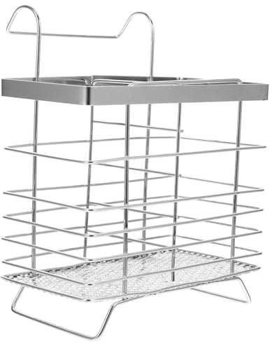CHILDWEET Contenedor De Cubiertos De Acero Inoxidable Diseño Colgante y Escurridor Para Utensilios De Cocina Organizador Moderno De Cubiertos Para Cocinas Espacio