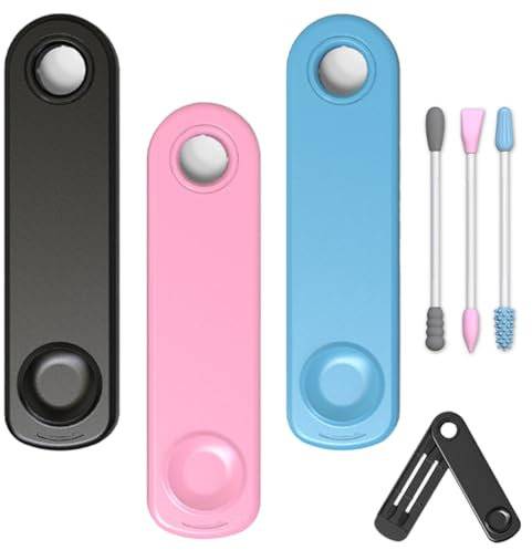 NHQZ 6 PCS Cotton Fioc Riutilizzabile,Coton Tige Spirale,Bastoncini Orecchie,Cotton Fioc Orecchie,Lavabili,Spirale a Doppia Estremità,Con 3 Supporti da Viaggio,per Pulizia Delle Orecchie Il Trucco,ecc