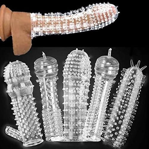 Sex Toys Penis Sleeve Gifts for Women and Men. Sex toyscouples for Couples Penis Enlargement Cock Ring, Cock Sleeve Enhancement, Larger Thicker Last Longer for Male Big Better Performance, 5PS.