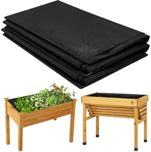 Fabric Liner for Large Veg Trough Outdoor Raised Bed Planter Non Woven Black Vegetable Trugs Herb Planter Liner, Felt Black Hanging Basket Liner Roll, Heavy Duty Plant Grow Bags - 160cm x 290cm