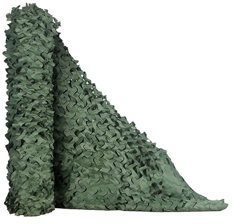 SAYEYBU Filet D'Ombrage, Filet de Camouflage Renforcé Militaire, Protection Solaire pour Pergola de Jardin, Camping, Chasse, DéCoration,Vert,9x18m
