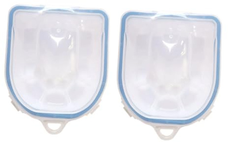 FONDOTIN 2 piezas Bol de Remojo para Manicura Recipiente de PP y Seguro para Ablandar Cutículas Retirar Esmalte Uñas para Uso Casa y Salón Color Azul